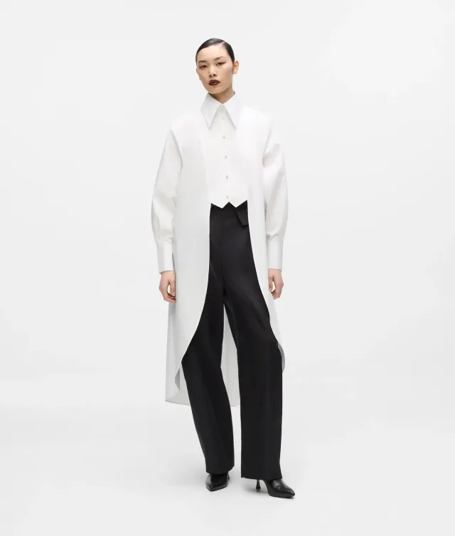 Karl Lagerfeld KL Studio Hose Satin Barrel-Leg hoch