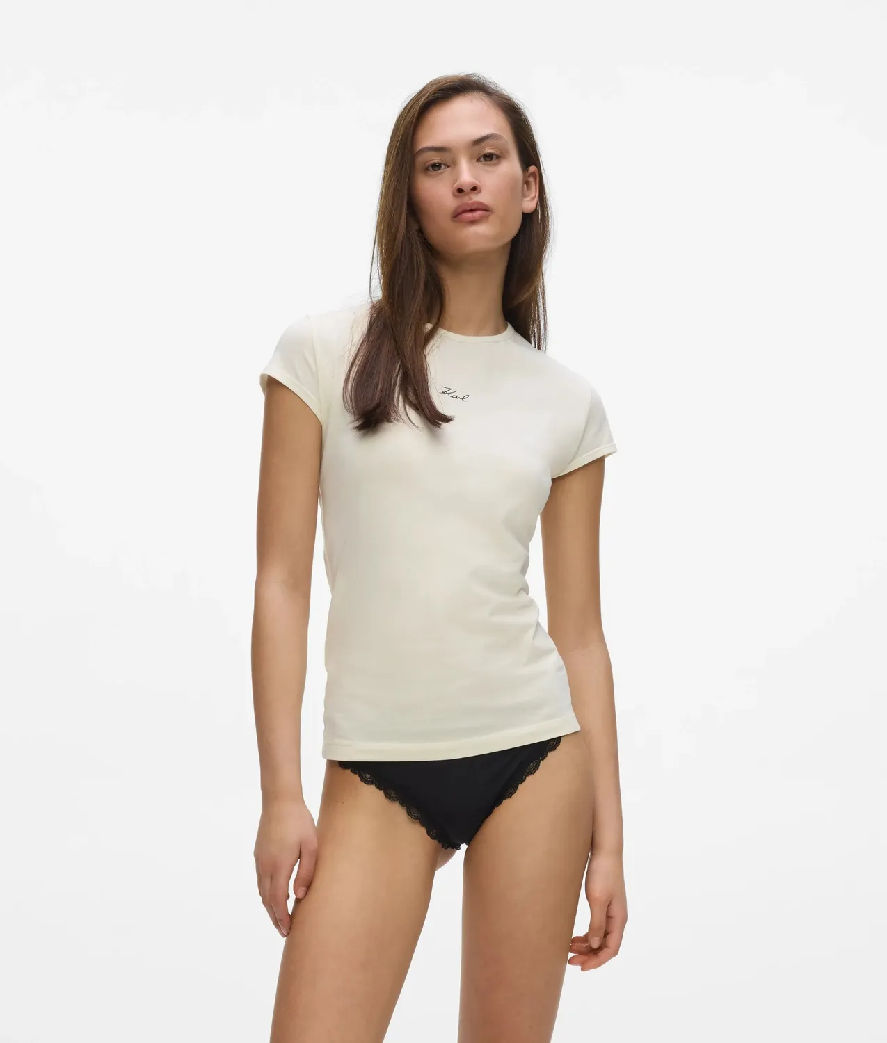 Karl Lagerfeld Signature T-Shirt 2er-Pack Bio-Baumwolle