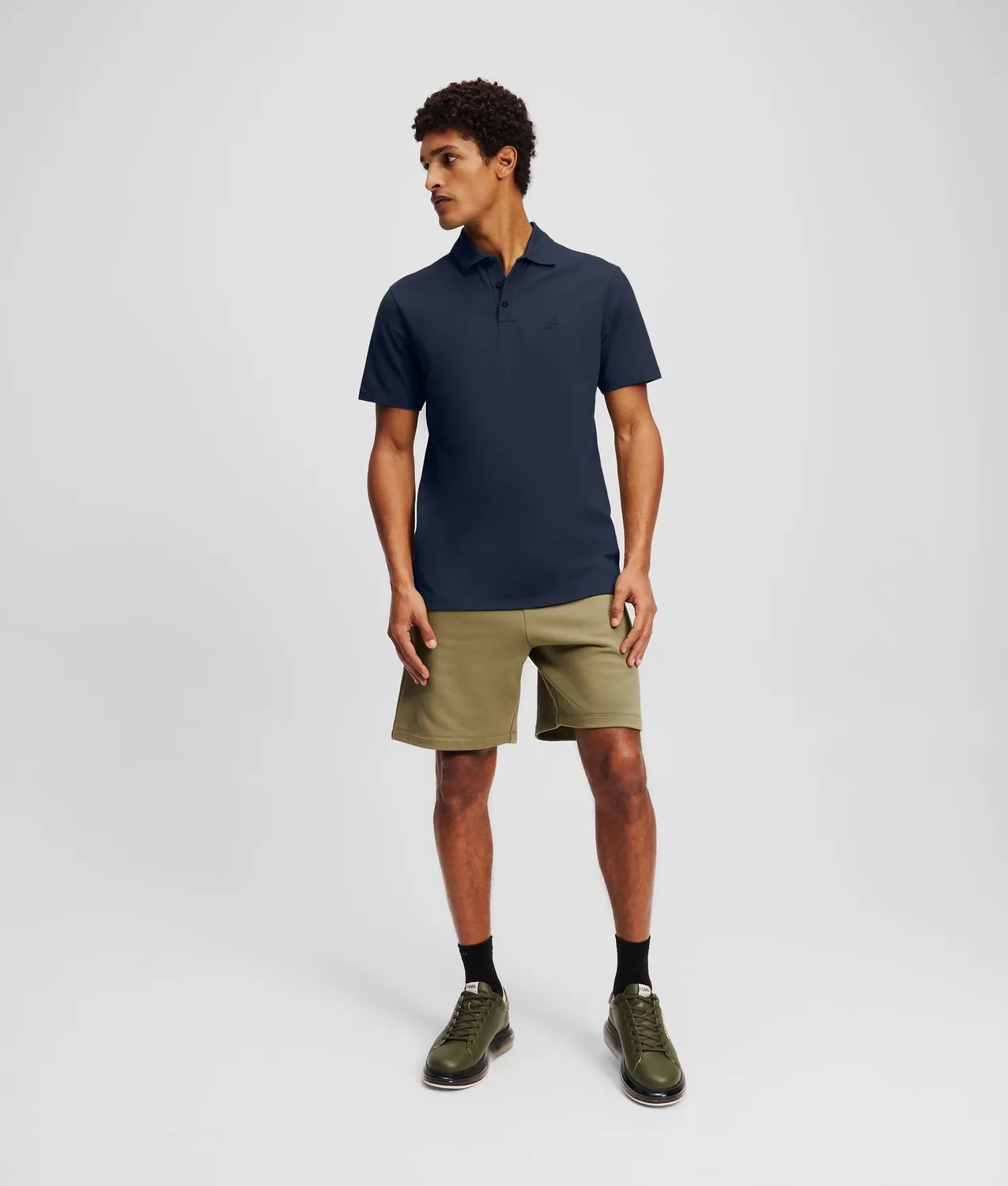 Karl Lagerfeld Ikon Kameo Poloshirt mit Stickerei