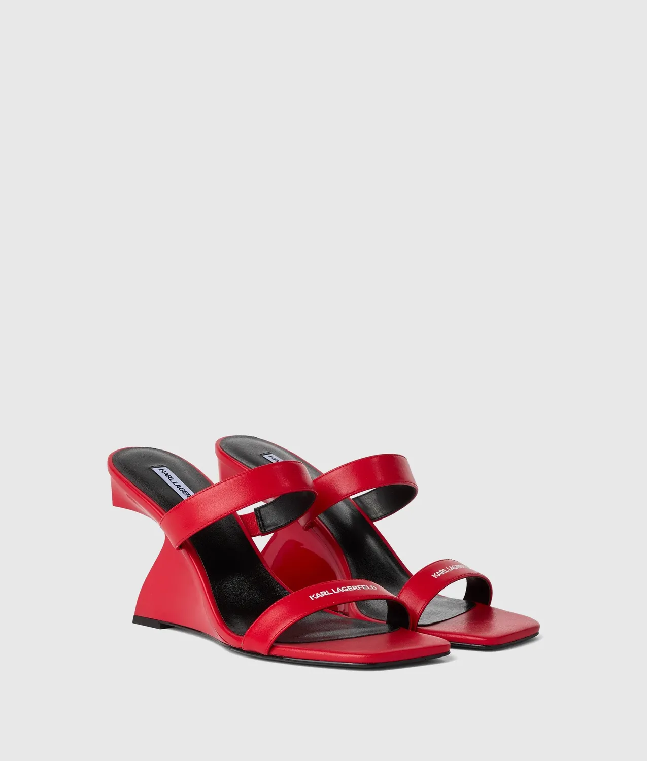 Karl Lagerfeld Waverly Wedges Keil Doppel-Riemen 4