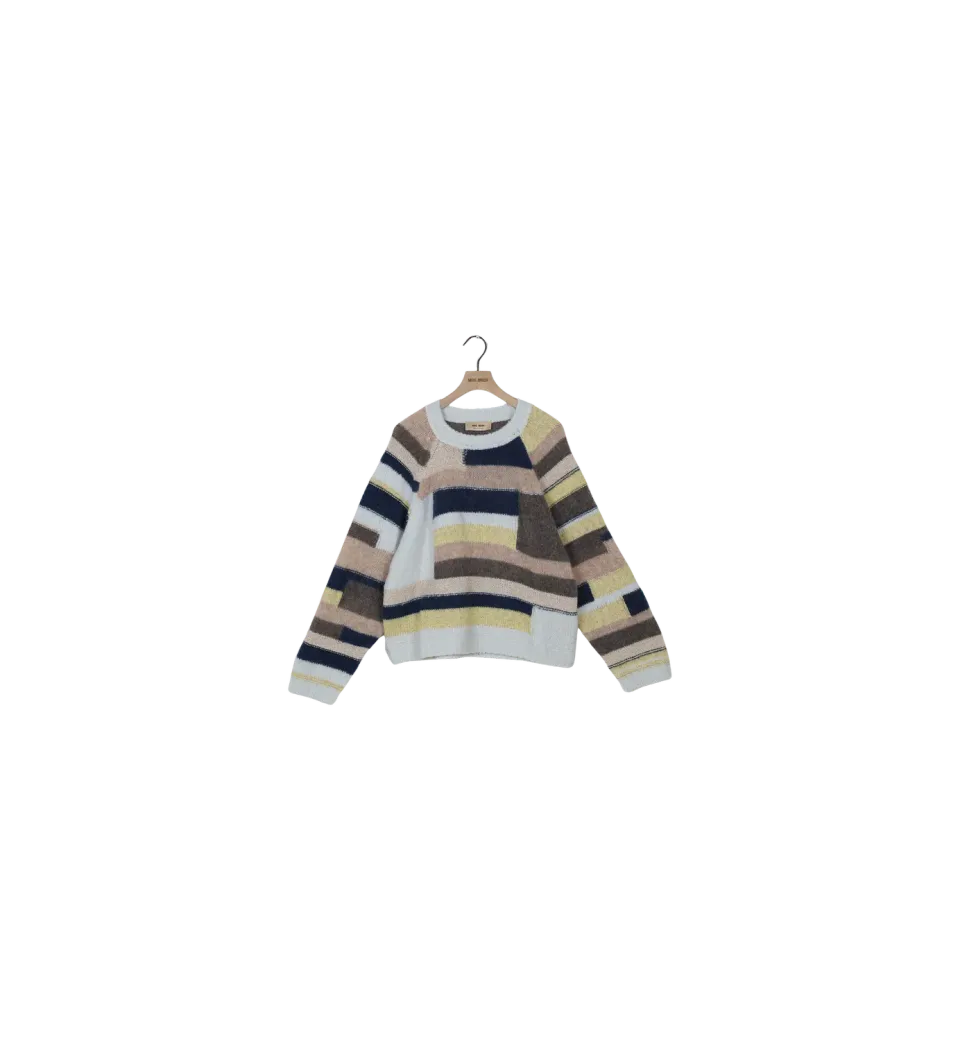 Mos Mosh MMDaya Patch Strickpullover L Skyway Oversize