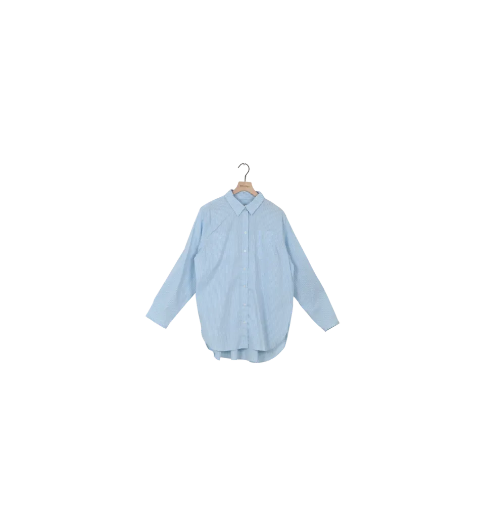 Mos Mosh MMArleth Flip Stripe Hemd Clear Sky M