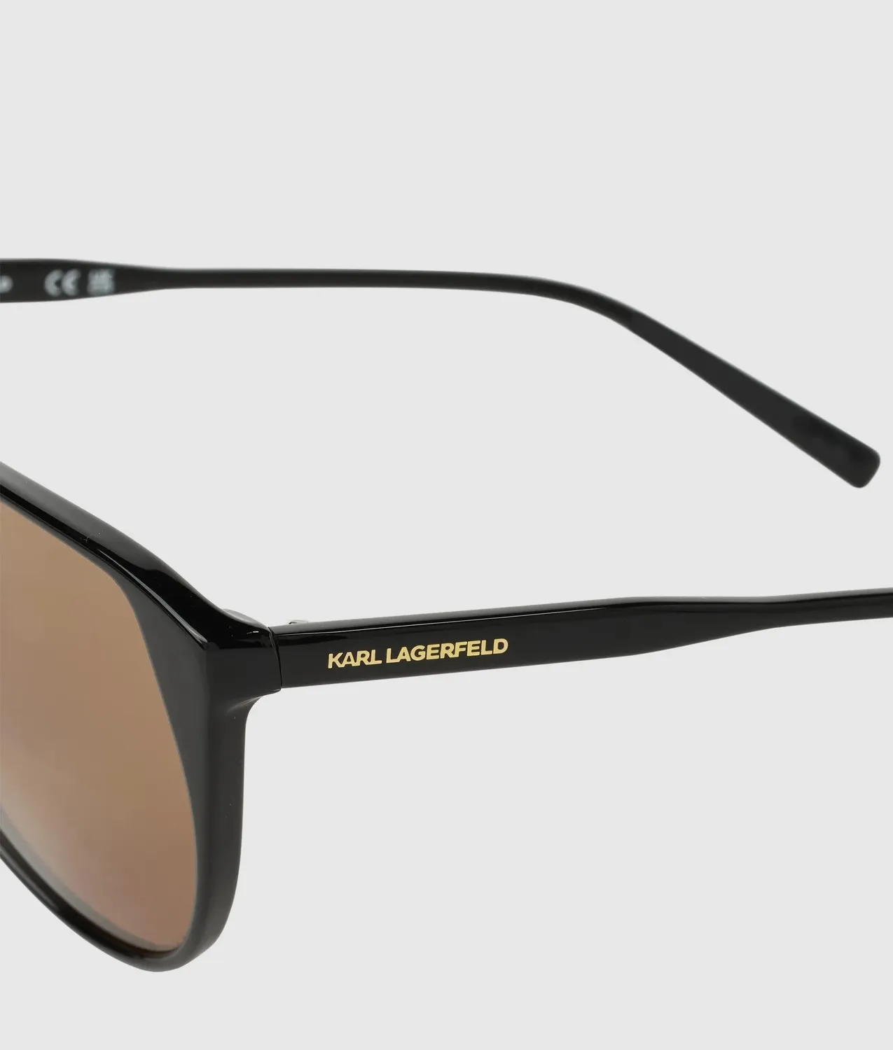 Karl Lagerfeld Slim Aviator Sonnenbrille Herren schwarz schmal