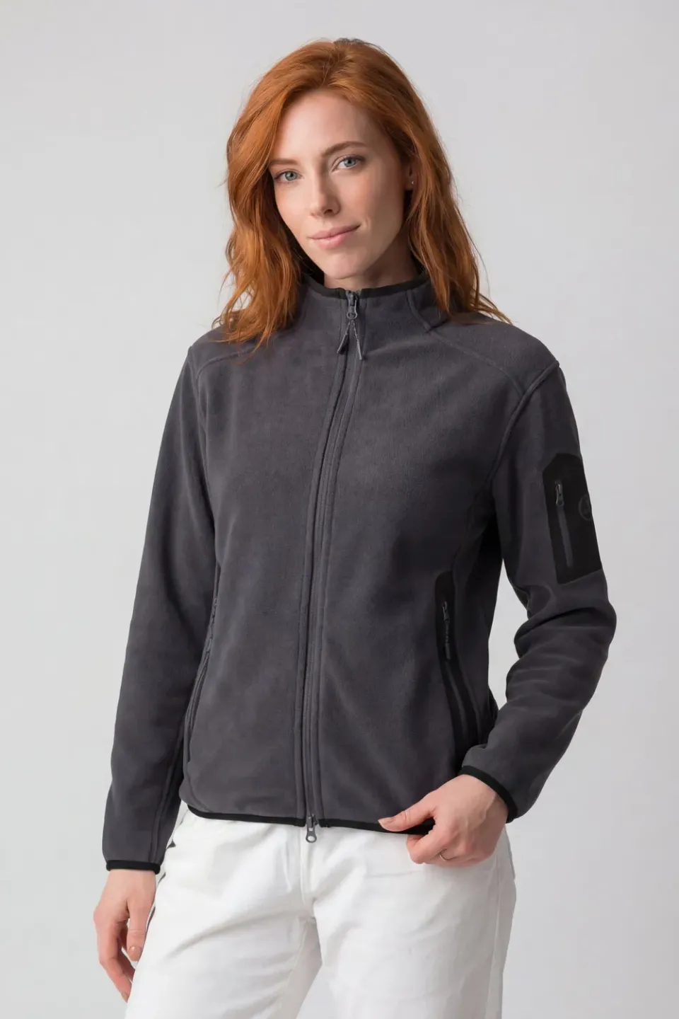 Alife & Kickin SagaAK Fleece Sweat Jacket Grau Damen