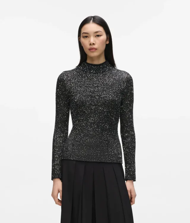 Karl Lagerfeld Stricktop Damen Pailletten