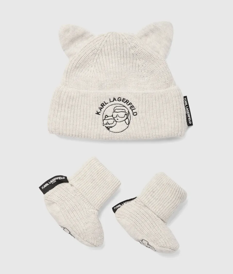 Karl Lagerfeld Baby Ikon Mützenset mit Booties