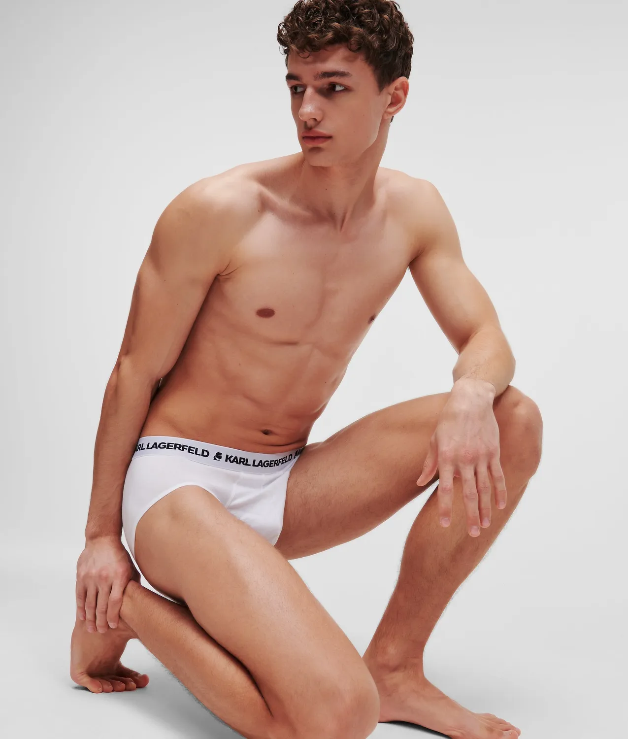 Karl Lagerfeld Logo Briefs Slips 3er-Pack Herren Baumwolle