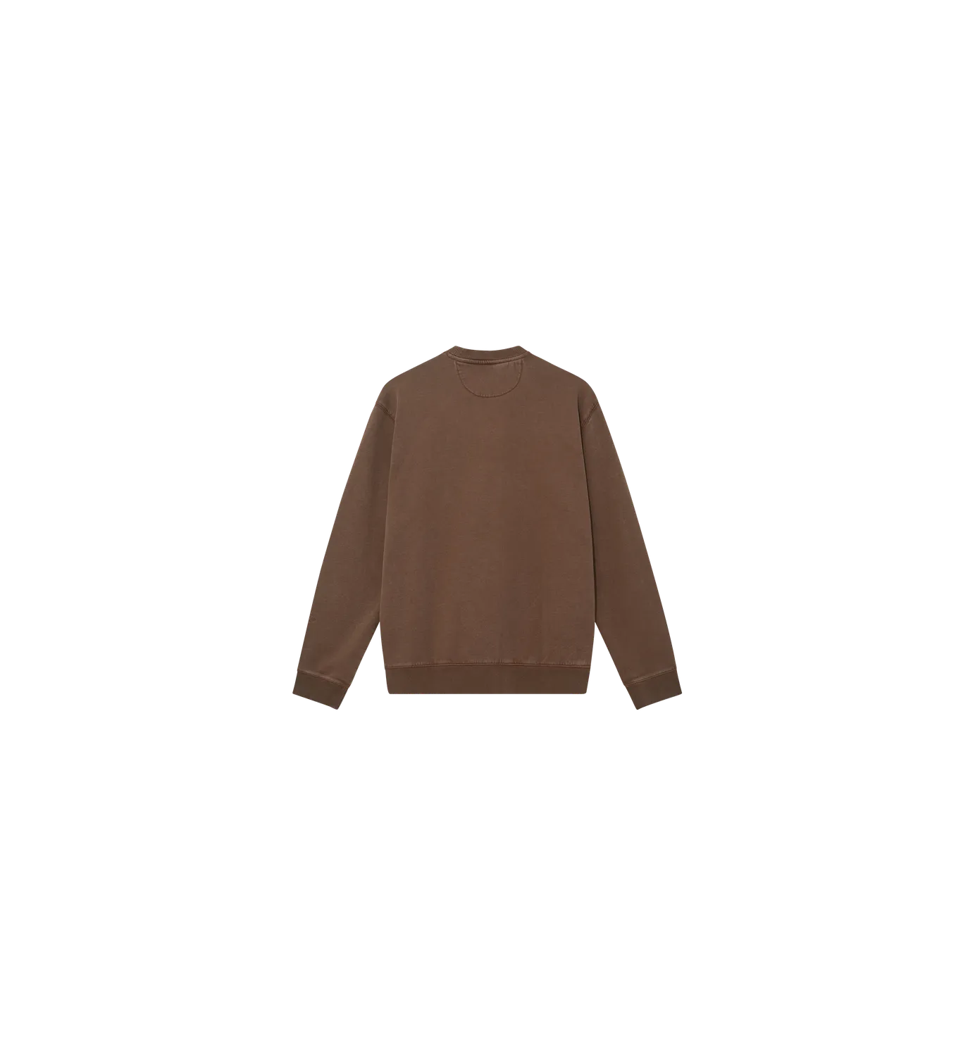 Mos Mosh French Faded Sweat Sweatshirt Chocolate Brown GOTS