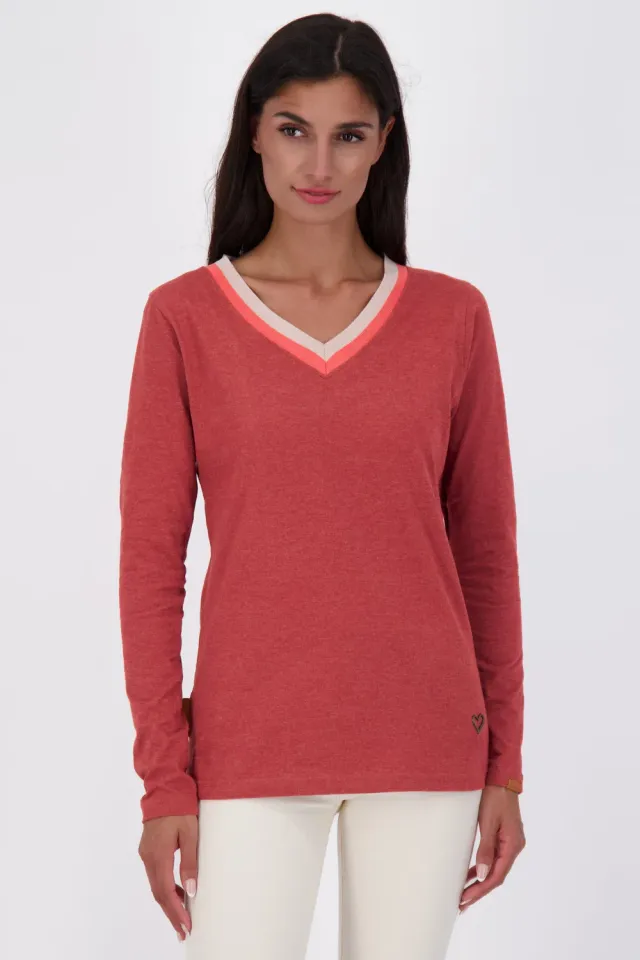 Alife & Kickin IziaAK A Longsleeve Damen Dunkelrot