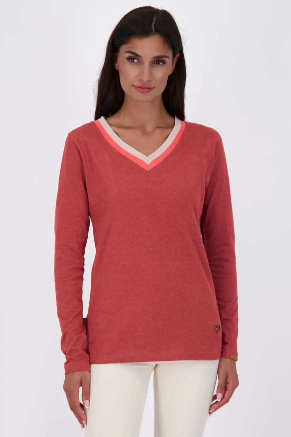 Alife & Kickin IziaAK A Longsleeve Damen Dunkelrot