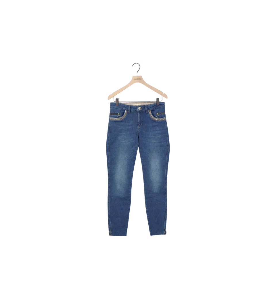 Mos Mosh MMSumner Shine Jeans Blau Slim 27 Ankle