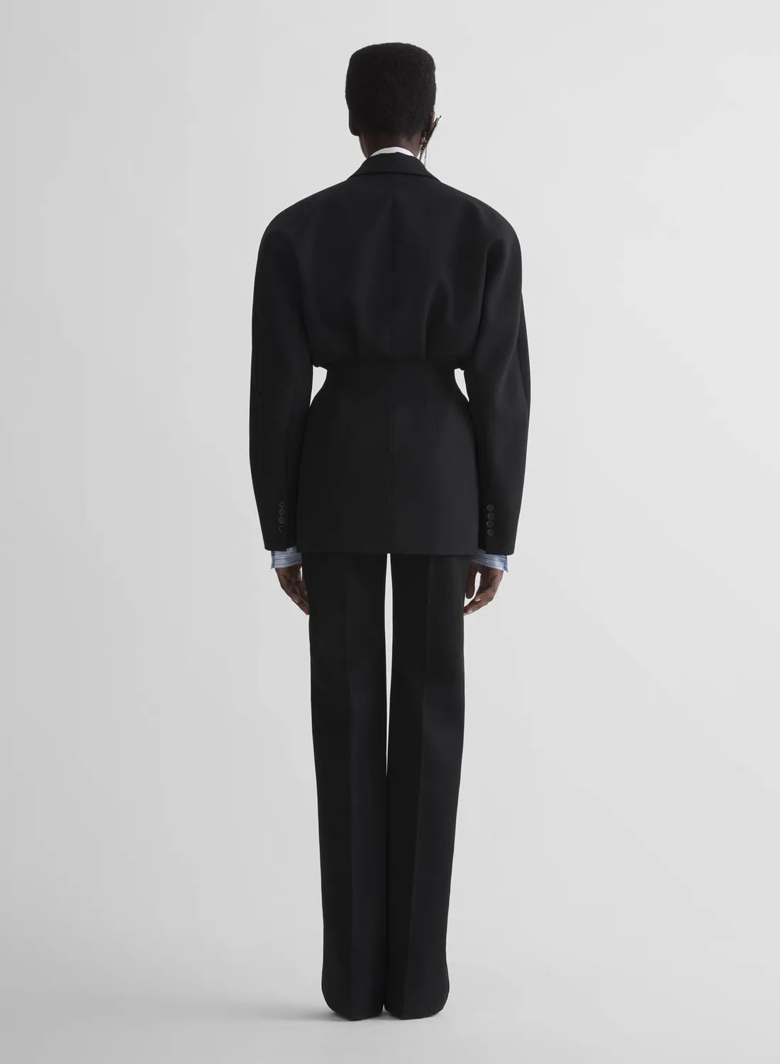 Mugler Tuxedo Hose Schwarz Low Waist 34-46