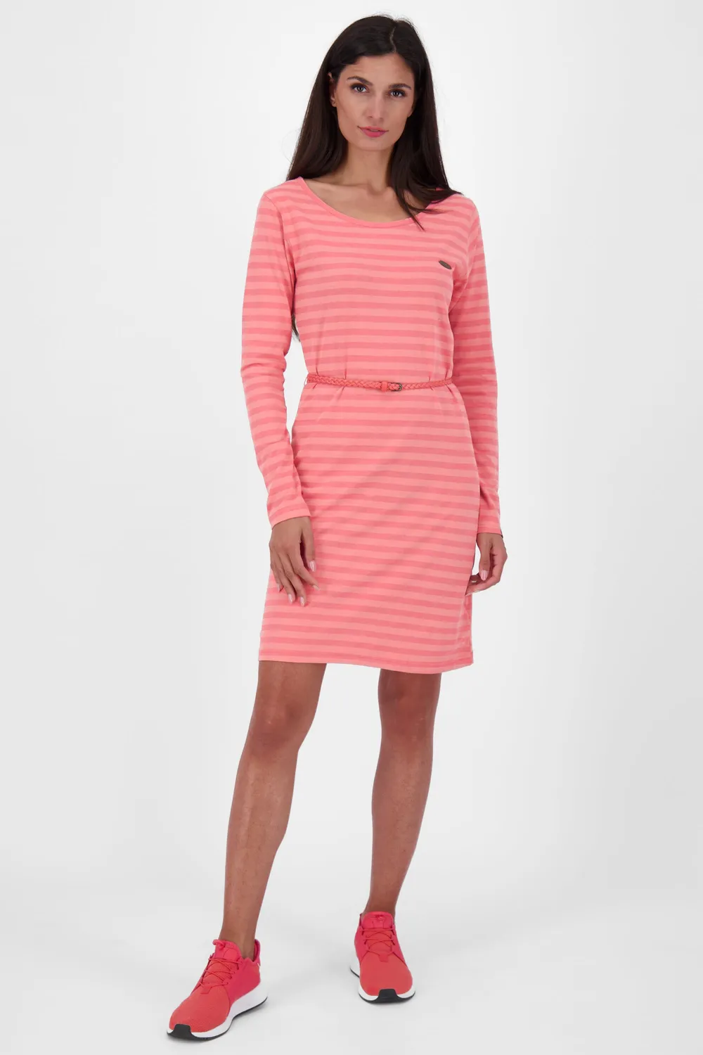 Alife & Kickin EllinAK Z Jerseykleid Rot Gestreift Damen