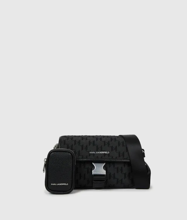 Karl Lagerfeld K/Monogram Jacquard Messenger Bag
