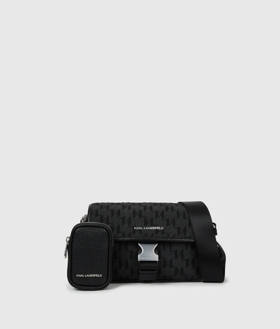 Karl Lagerfeld K/Monogram Jacquard Messenger Bag