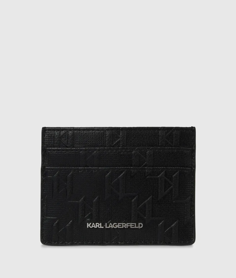 Karl Lagerfeld K/Monogram Kartenetui perforiert One Size