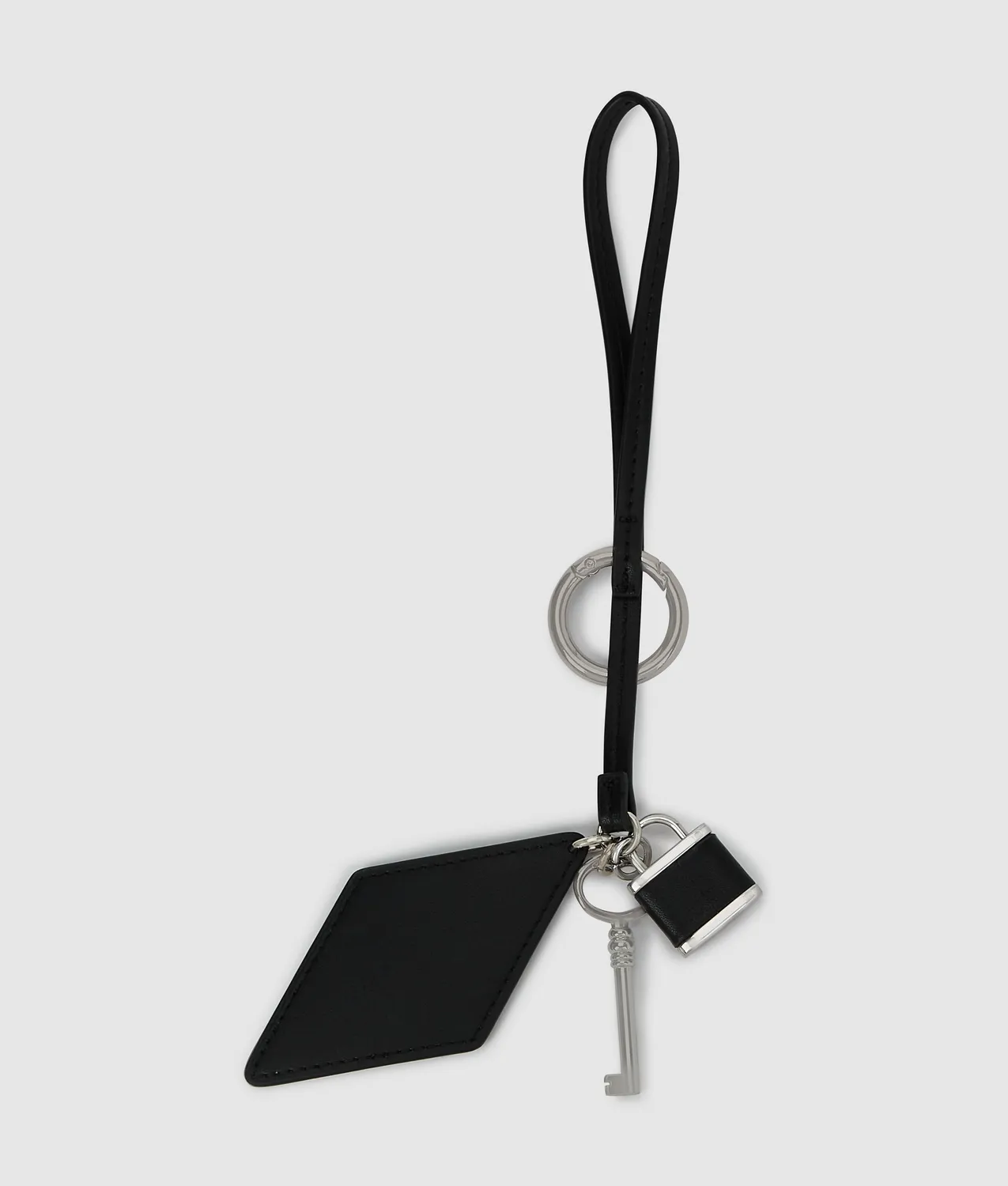 Karl Lagerfeld K/Autograph Padlock Charm Leder