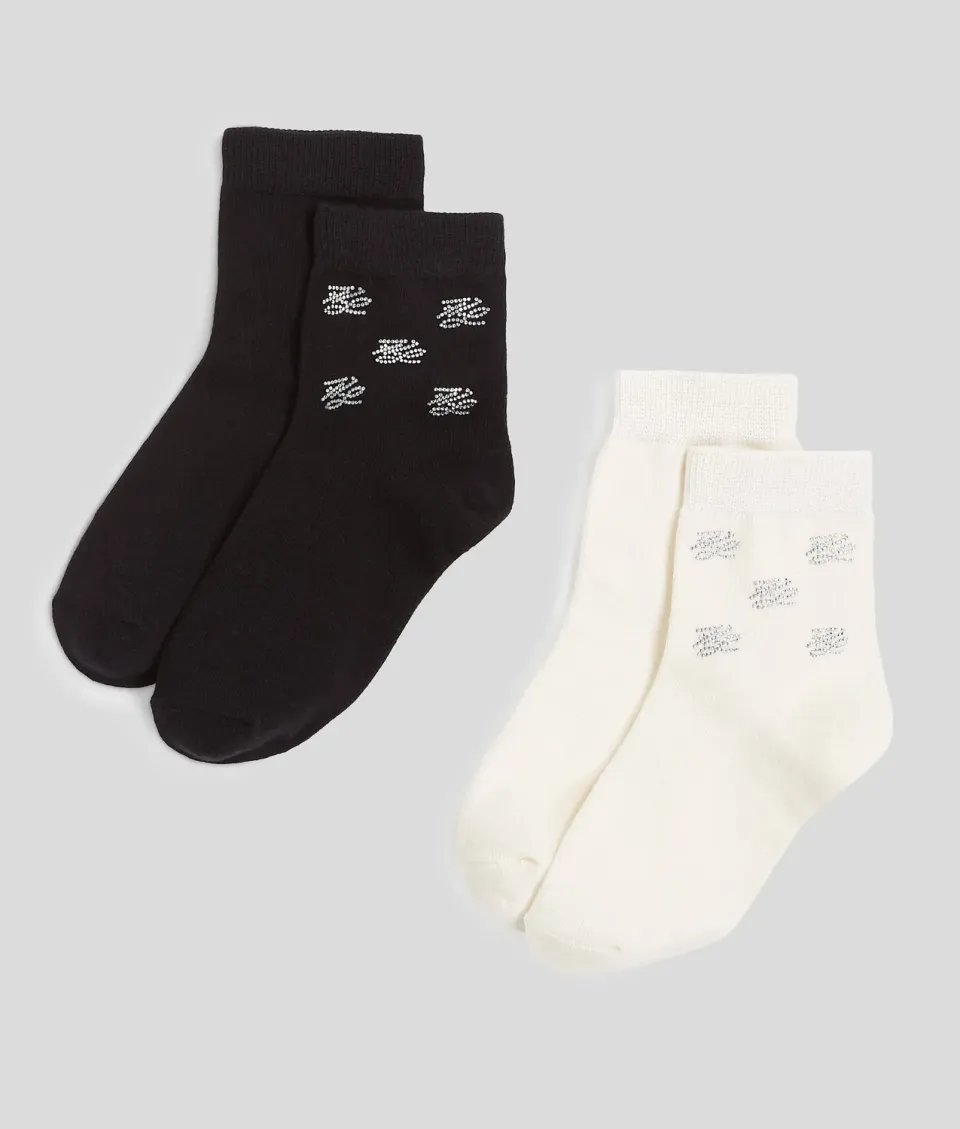 Karl Lagerfeld K/Autograph Socken 2er-Pack Strass