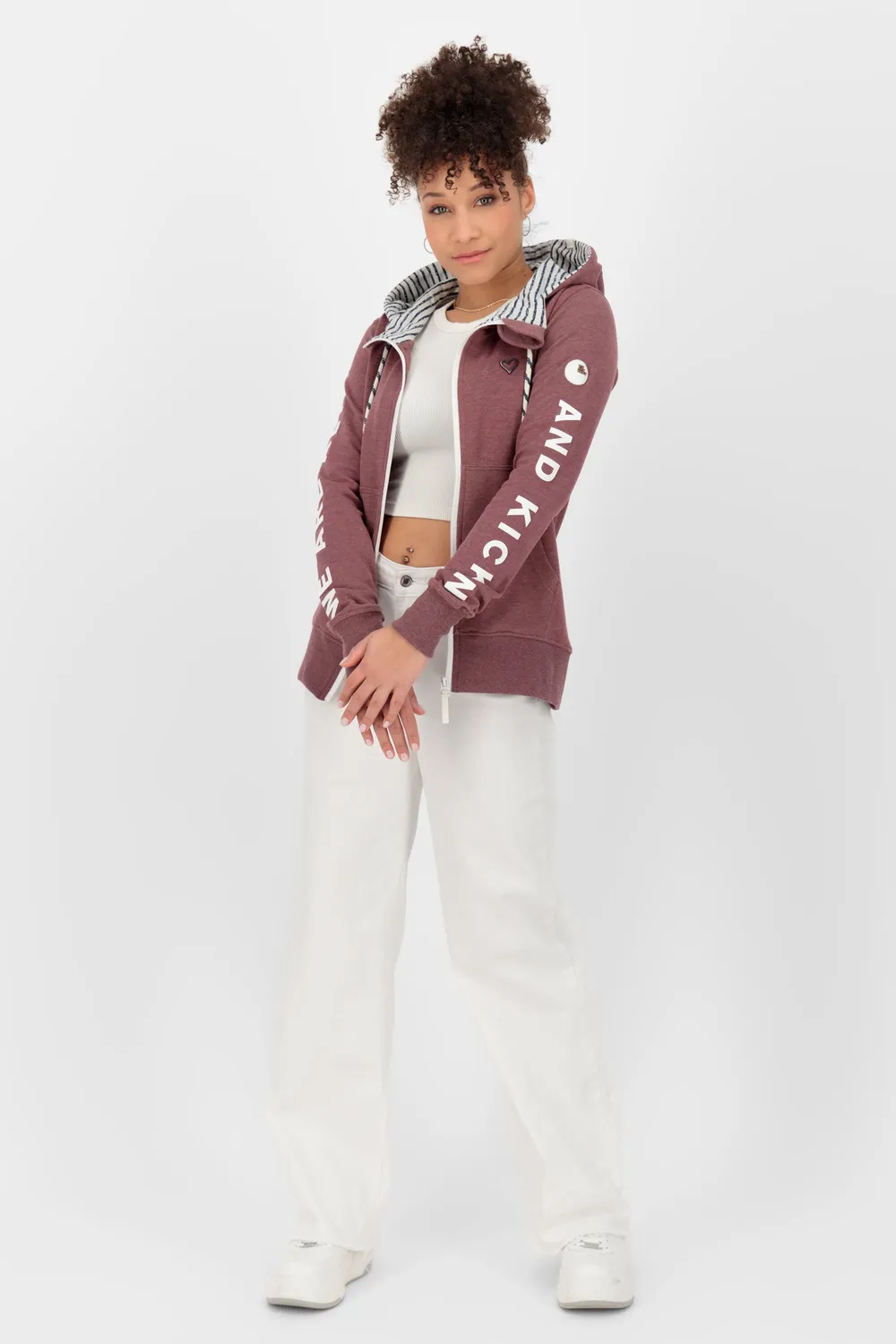 Alife & Kickin JessyAK A Sweatjacke Pink Kapuze