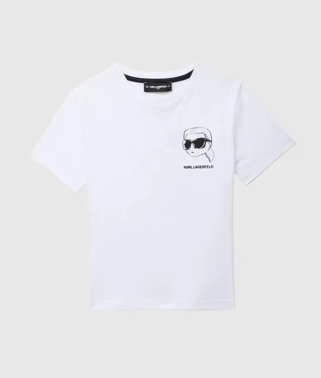 Karl Lagerfeld Ikon Outline Kinder T-Shirt Bio-Baumwolle