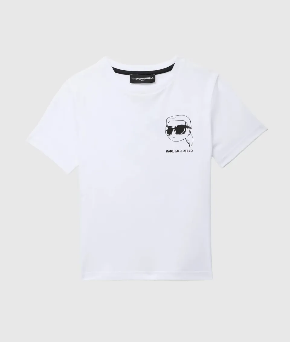 Karl Lagerfeld Ikon Outline Kinder T-Shirt Bio-Baumwolle