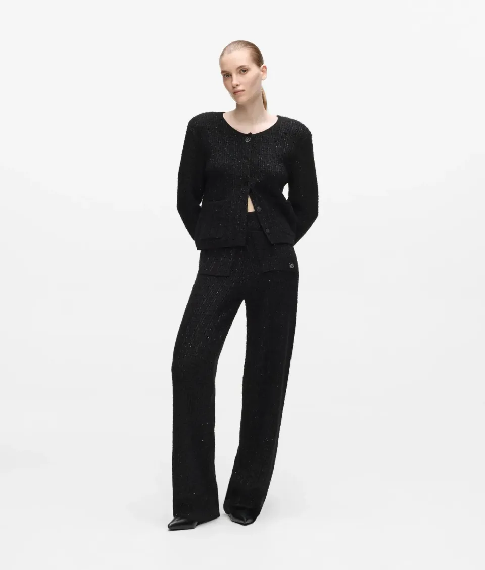 Karl Lagerfeld Eyewear Bouclé Strickhose Pailletten