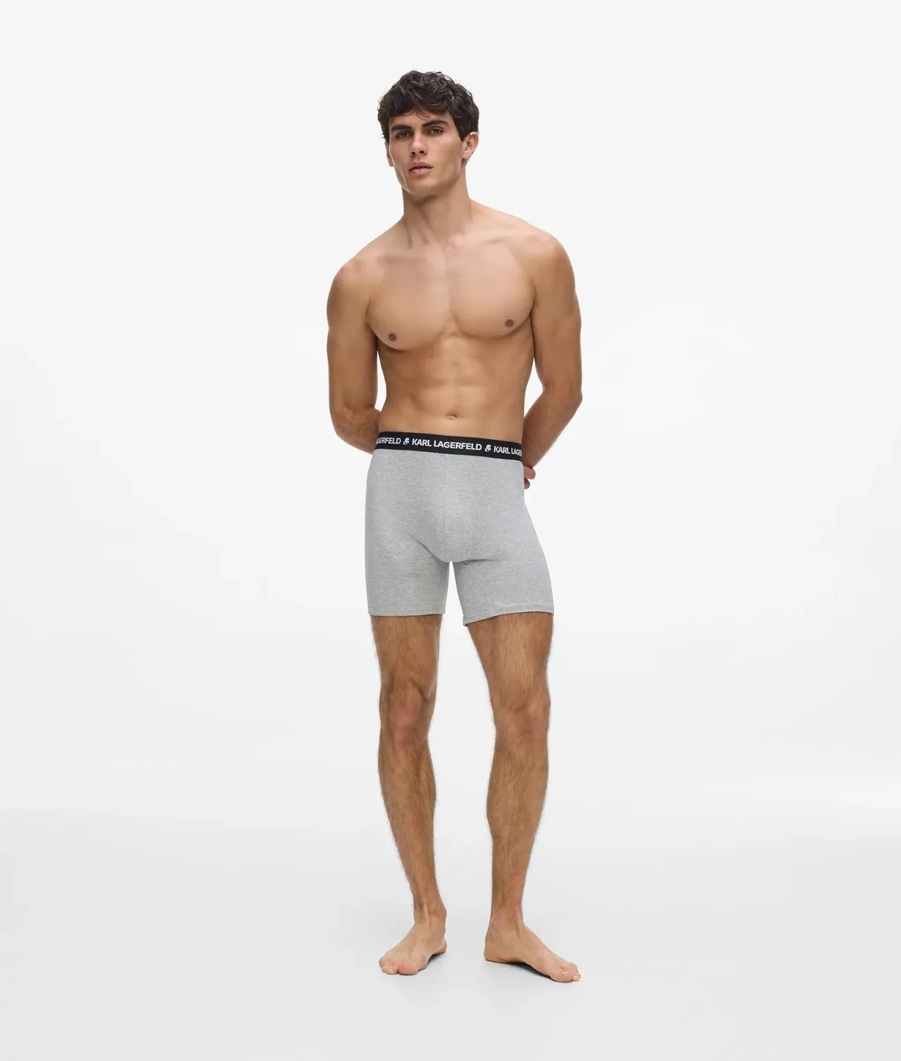 Karl Lagerfeld Logo Trunks 3er Pack Bio-Baumwolle lang