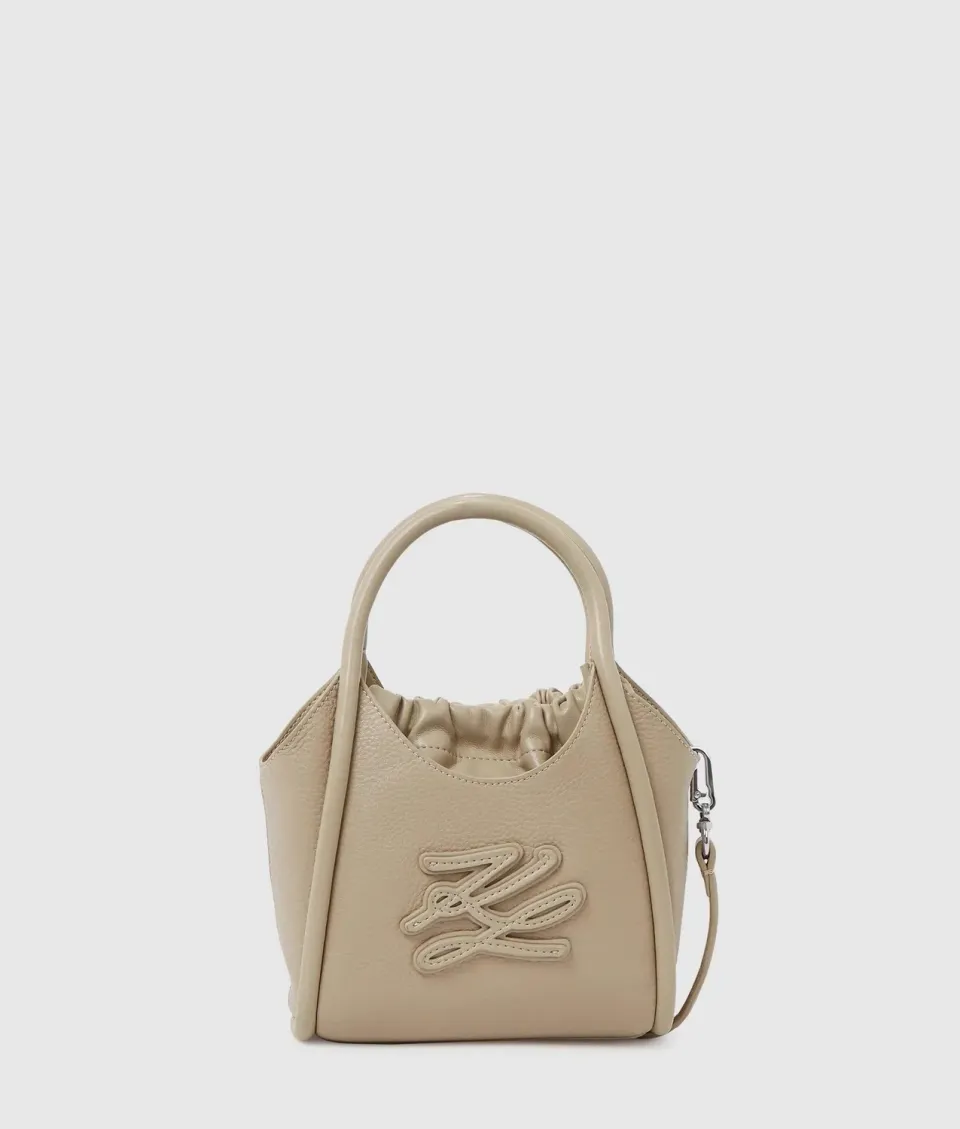 Karl Lagerfeld K/Autograph Patch Mini Tote Beutel Tonlogo