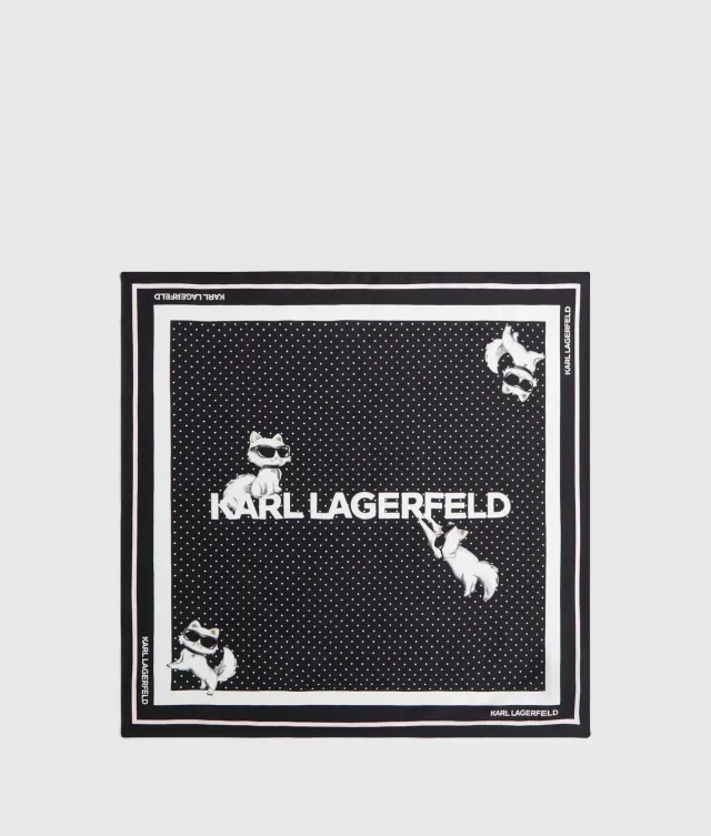 Karl Lagerfeld Ikon Choupette Seidentuch Tupfen One Size