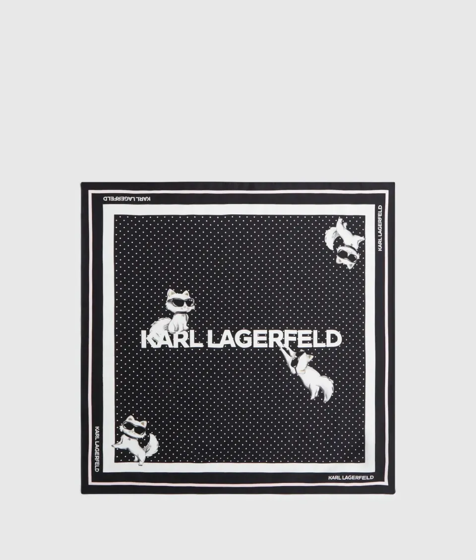 Karl Lagerfeld Ikon Choupette Seidentuch Tupfen One Size