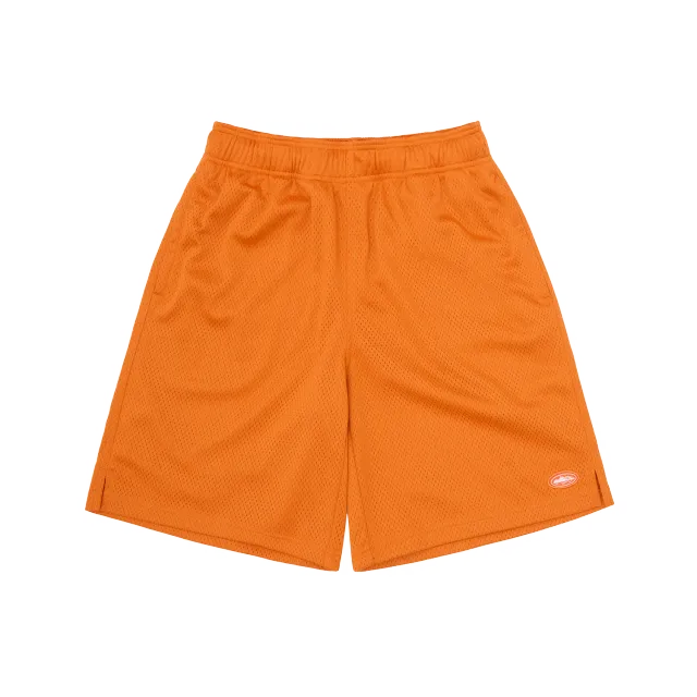 Corteiz Mini Island Mesh Short Shorts Orange Ziptaschen