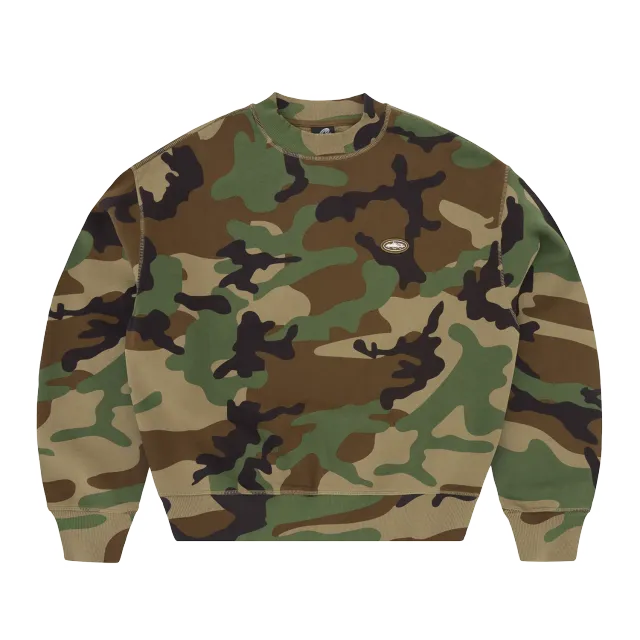 Corteiz Mini Island Crewneck Sweatshirt Woodland Camo