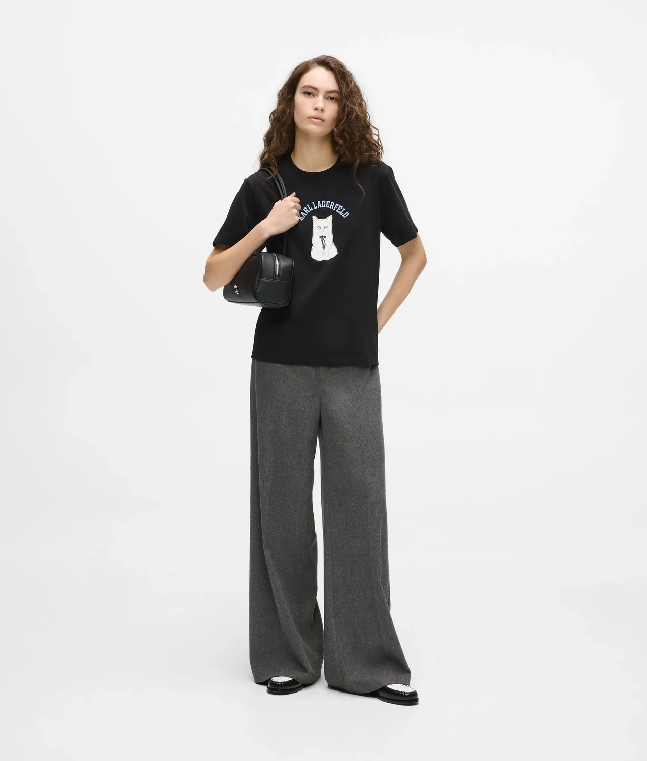 Karl Lagerfeld Ikon Choupette Sketch T-Shirt Bio-Baumwolle