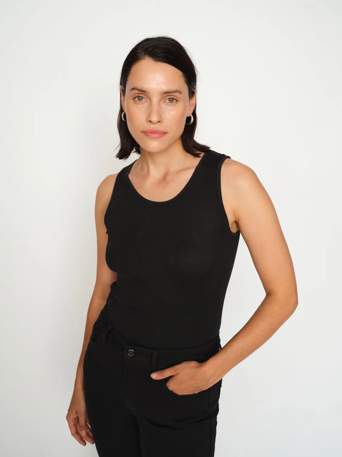 Mos Mosh MMElaine Seamless Silk Top Ecru S/M Seide