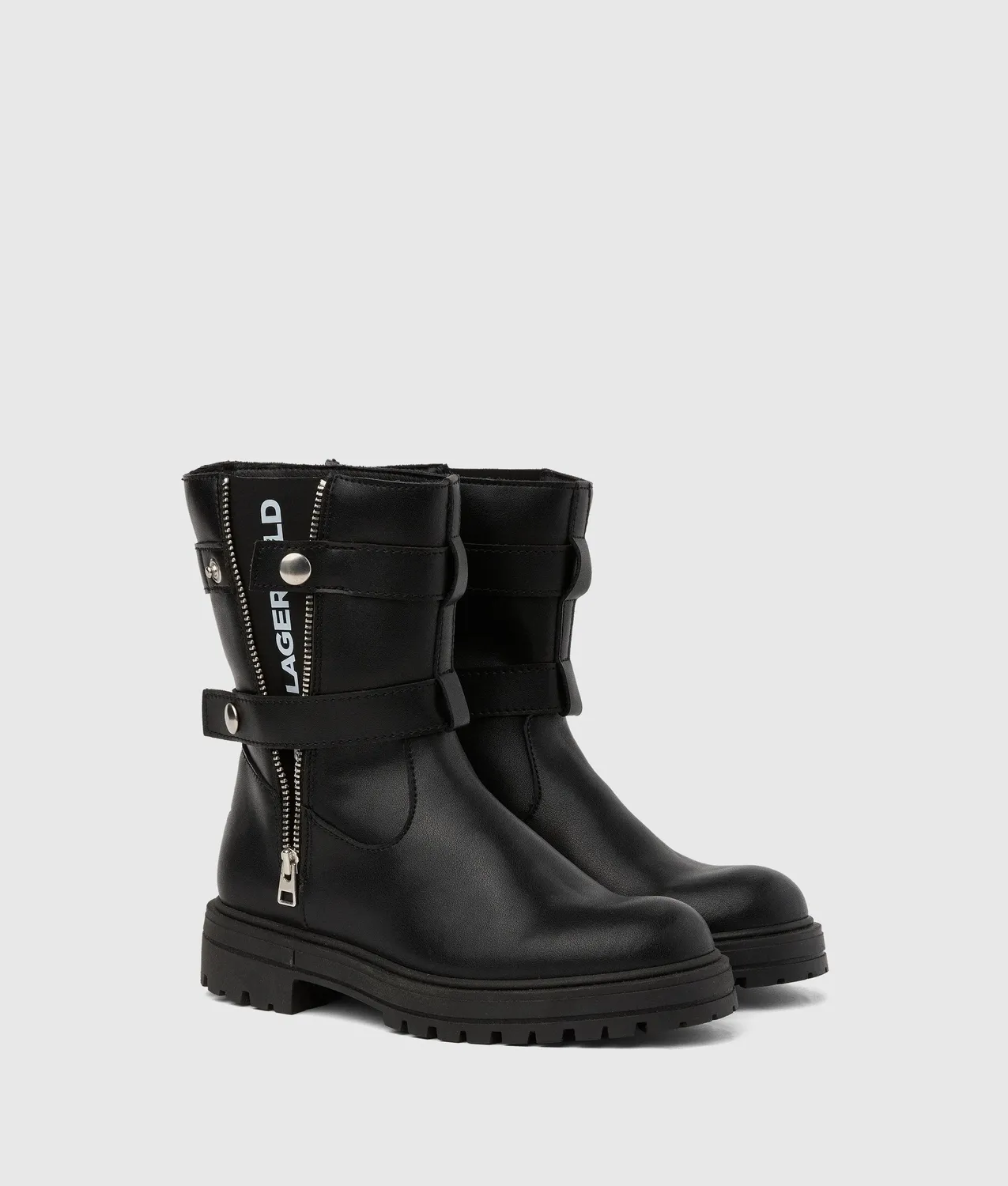 Karl Lagerfeld Girls Biker Boots Leder-Mix halbhoch