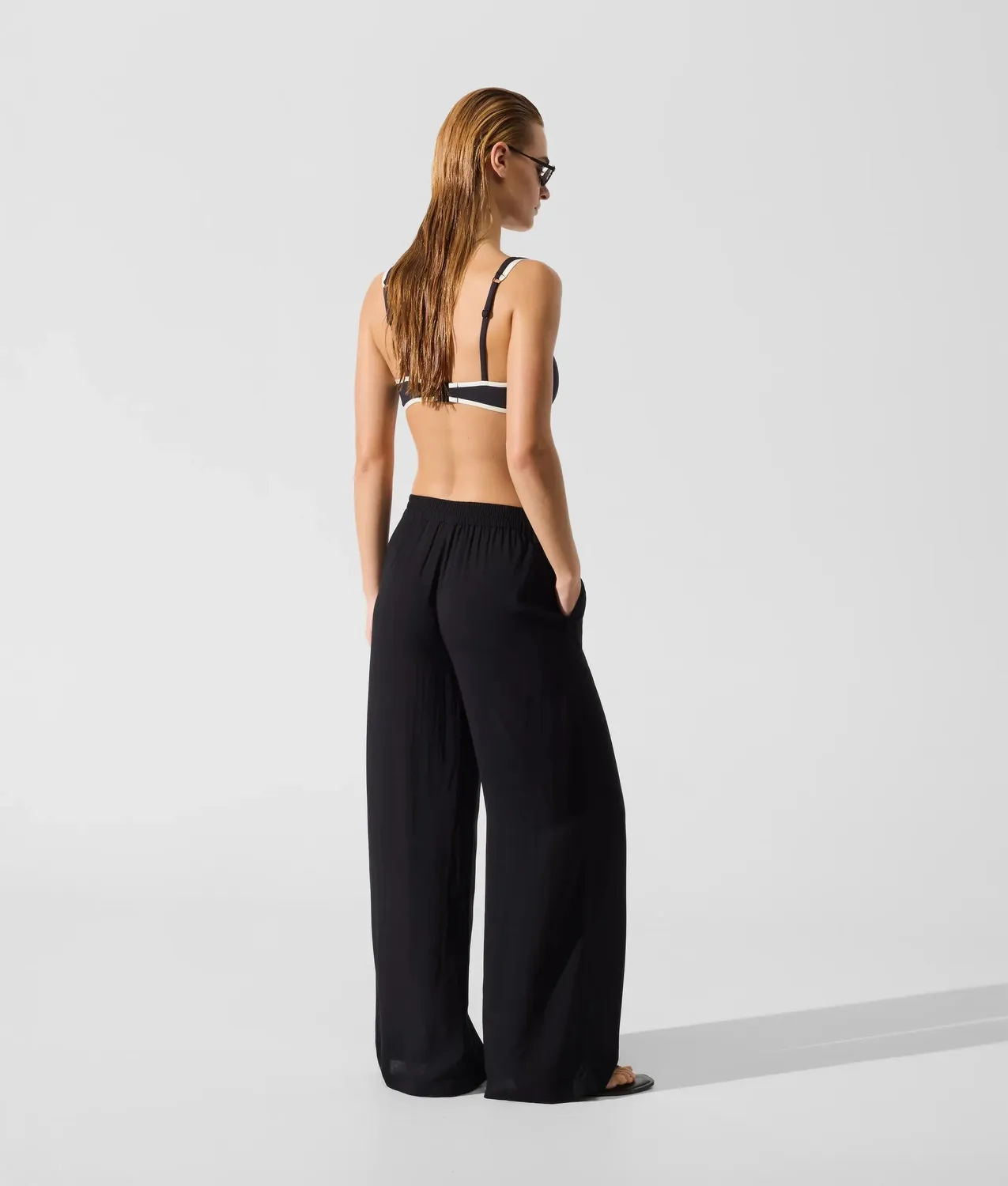 Karl Lagerfeld Signature Beach-Hose weites Bein
