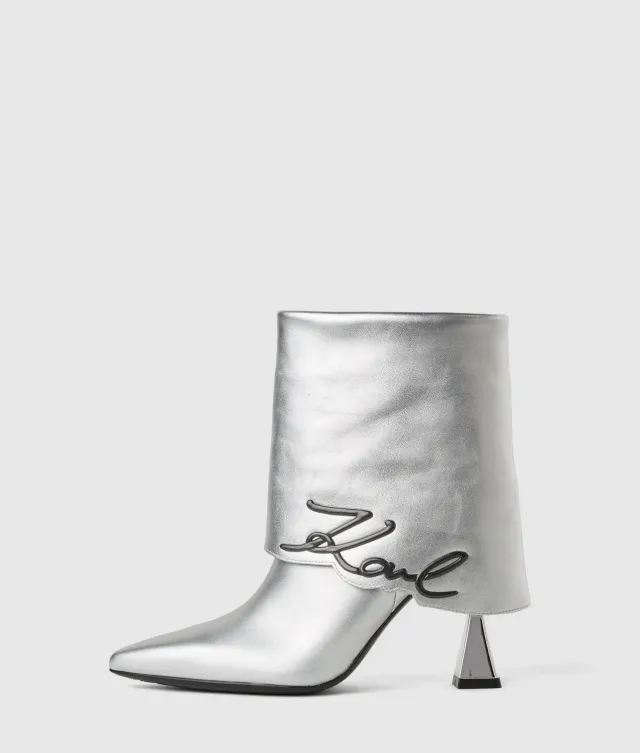 Karl Lagerfeld Debut II Fold-Down Stiefel Mid-Calf Spitze