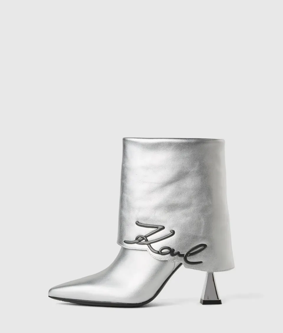 Karl Lagerfeld Debut II Fold-Down Stiefel Mid-Calf Spitze