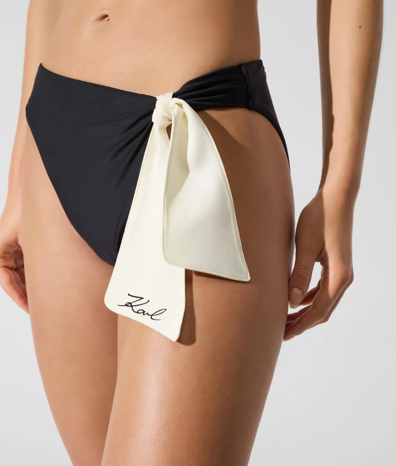Karl Lagerfeld Signature Bow Bikinihose High Waist