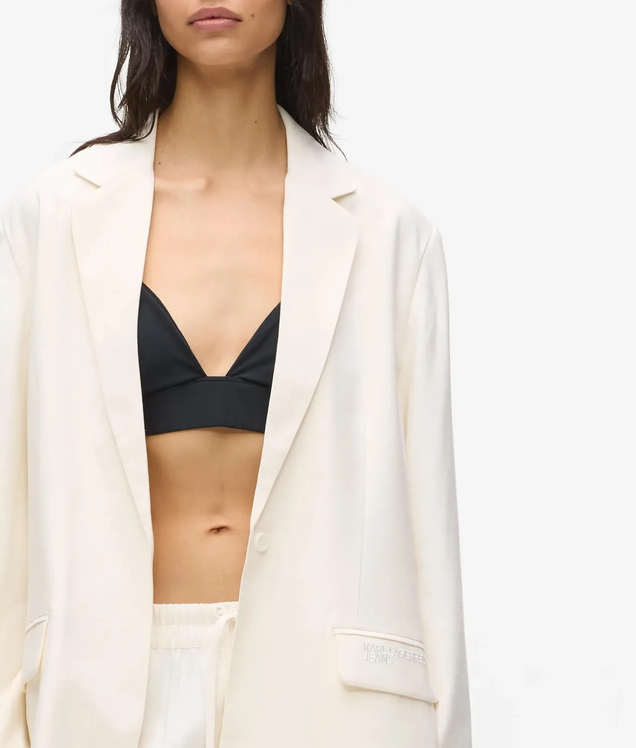 Karl Lagerfeld KL Jeans Tie Waist Blazer Damen M tailliert