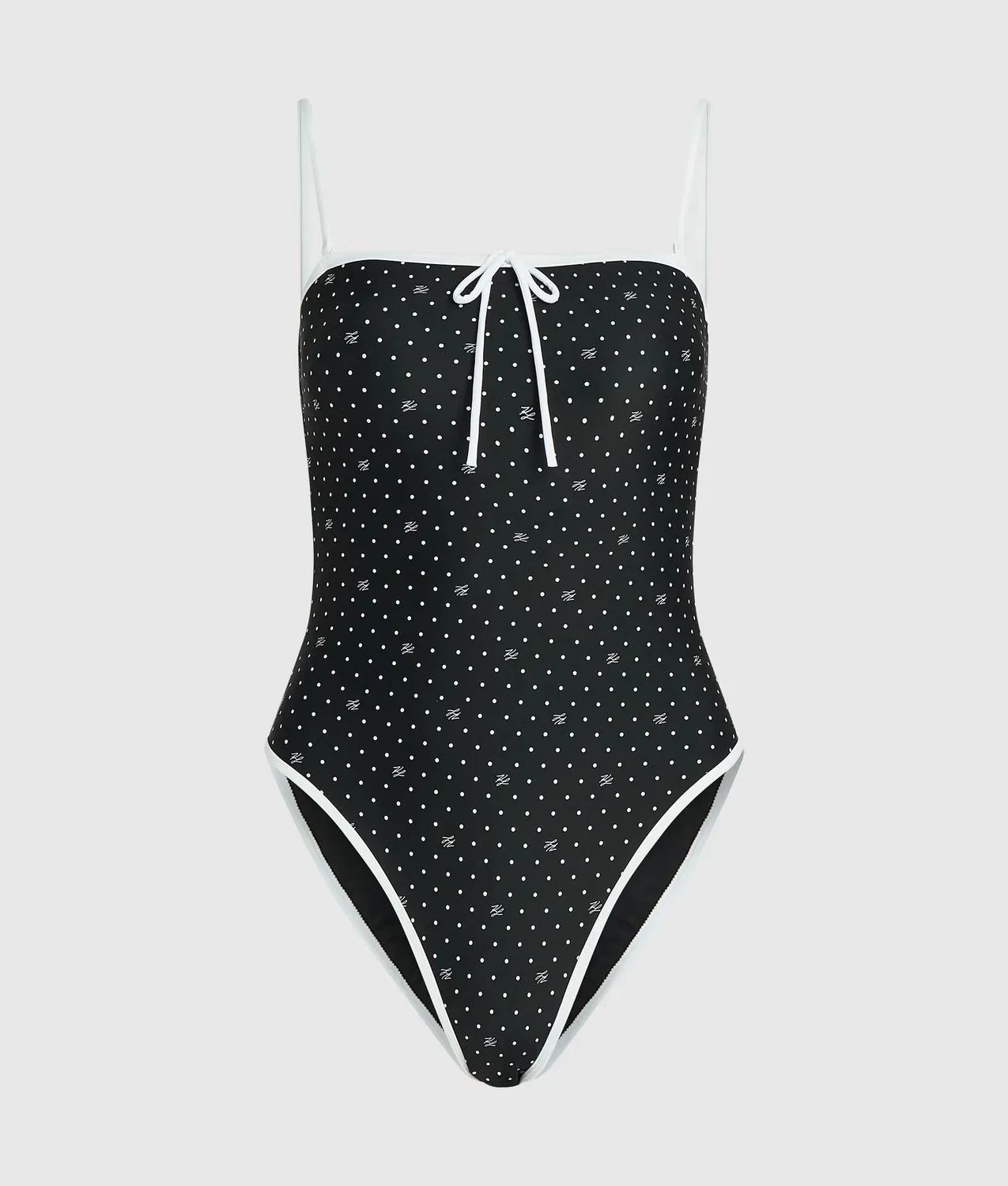 Karl Lagerfeld Polka Dot Badeanzug Damen Tupfen