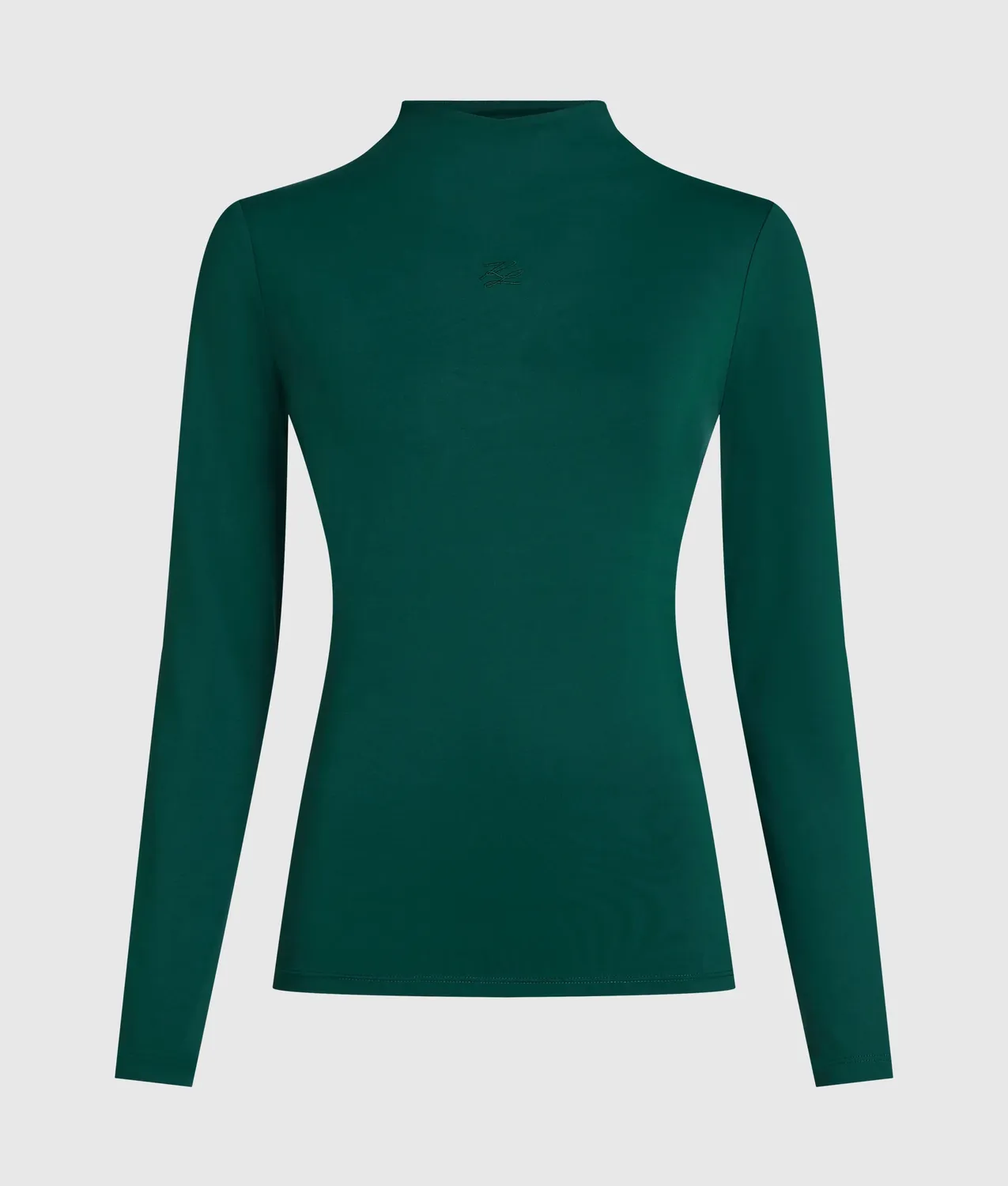 Karl Lagerfeld Mock Neck Langarmshirt Stehkragen schwarz
