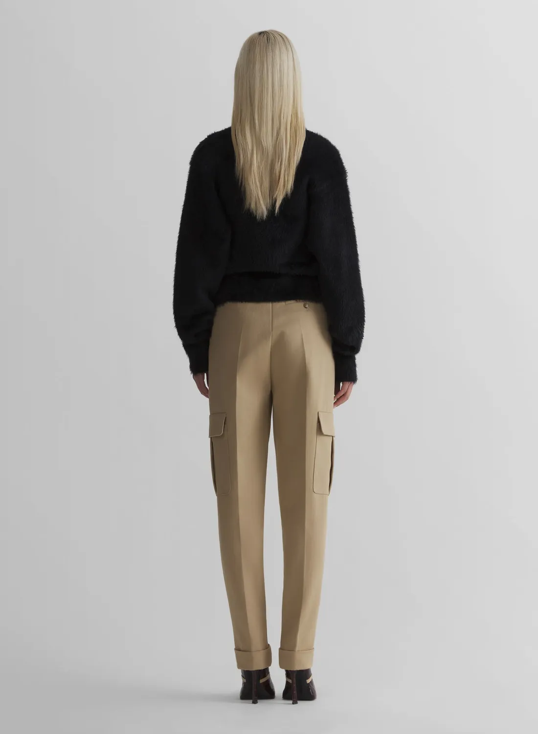 Mugler Brushed Knit Cardigan Strickjacke Gebürstet