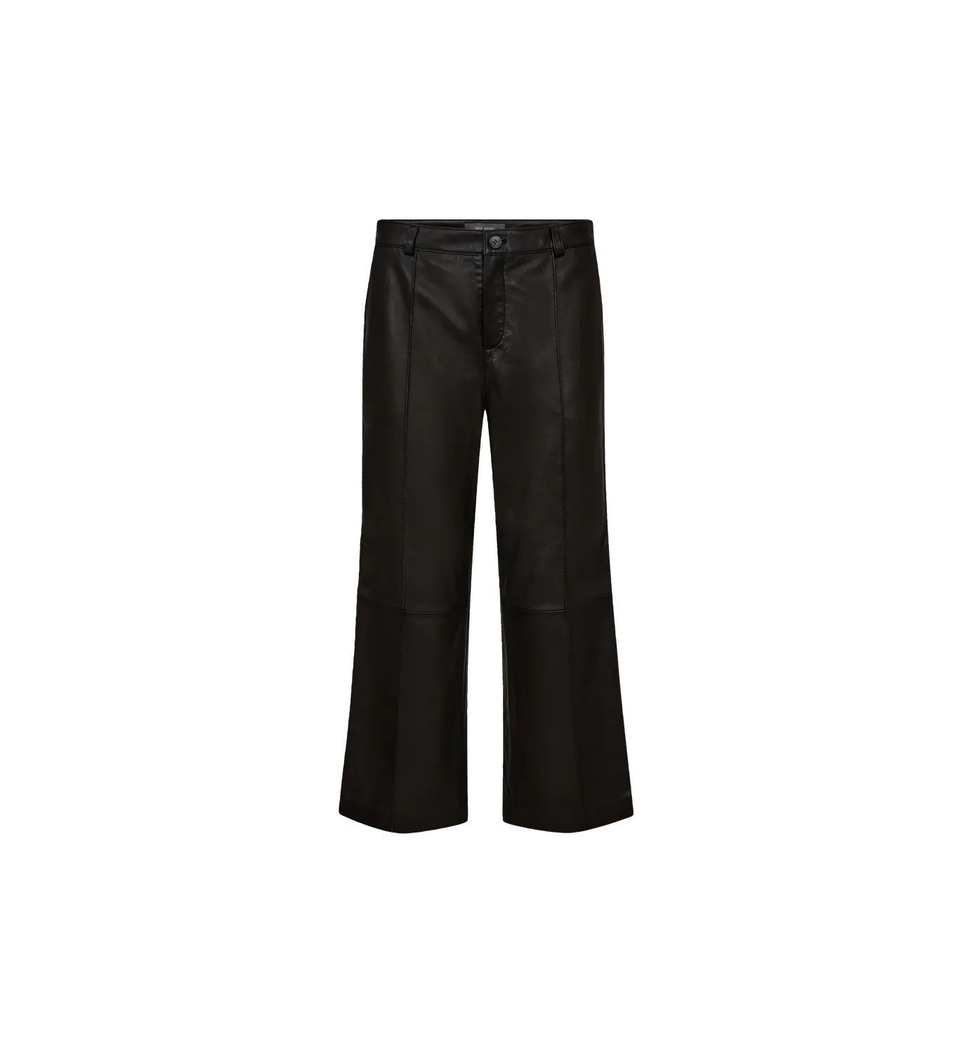 Mos Mosh MMComo Lederhose Schwarz Cropped