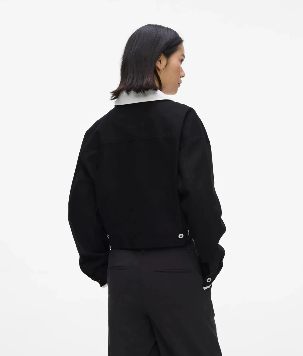Karl Lagerfeld Jeans Canvas Jacke schwarz-weiß