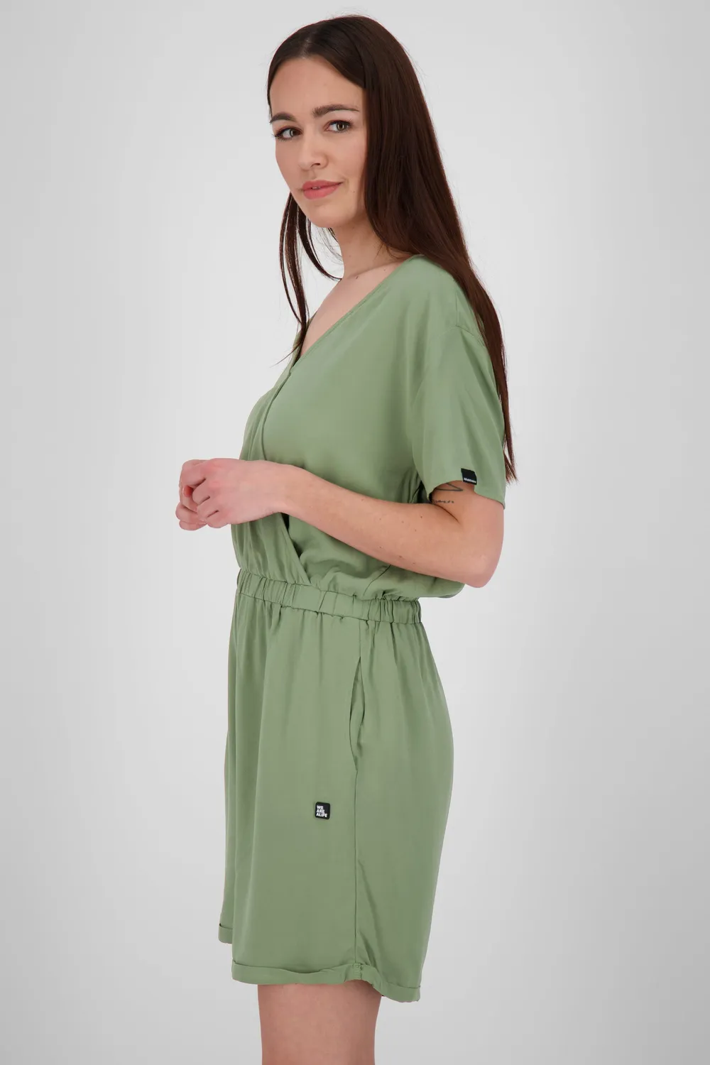 Alife & Kickin HellaAK A Jumpsuit Grün kurz Viskose