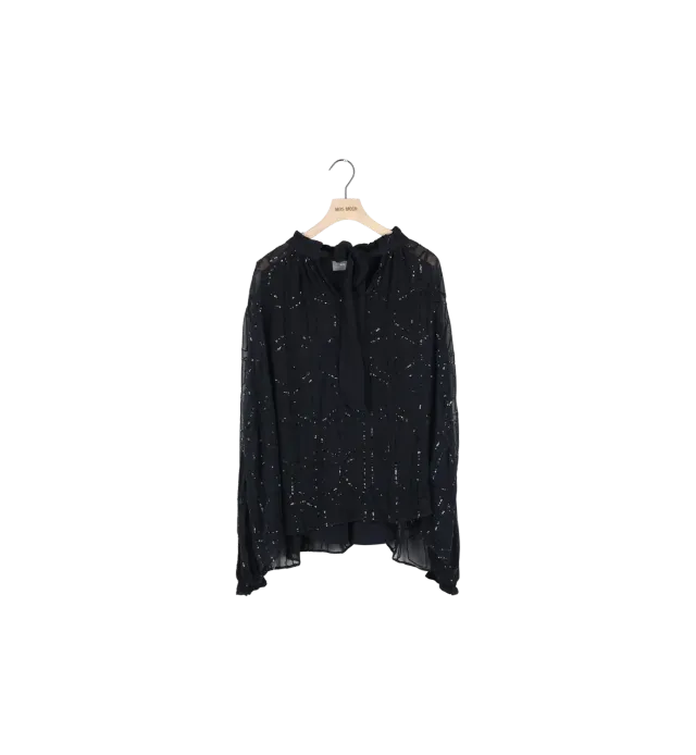 Mos Mosh MMJemana Sequin Bluse Schwarz M Pailletten Viskose