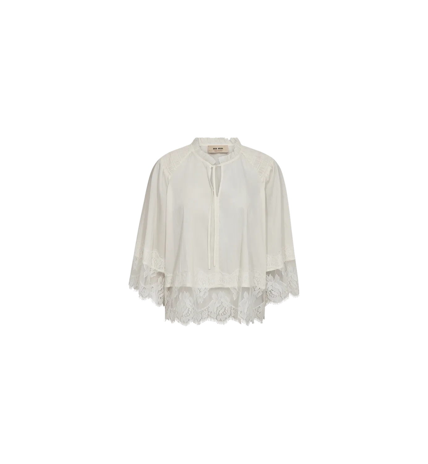 Mos Mosh MMEisa Tess Lace Bluse Ecru mit Spitze