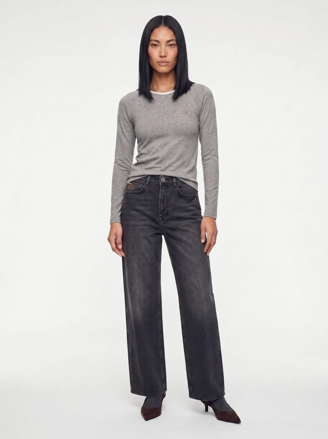 Mos Mosh MMHTalent Drill Jeans Schwarz Long Straight