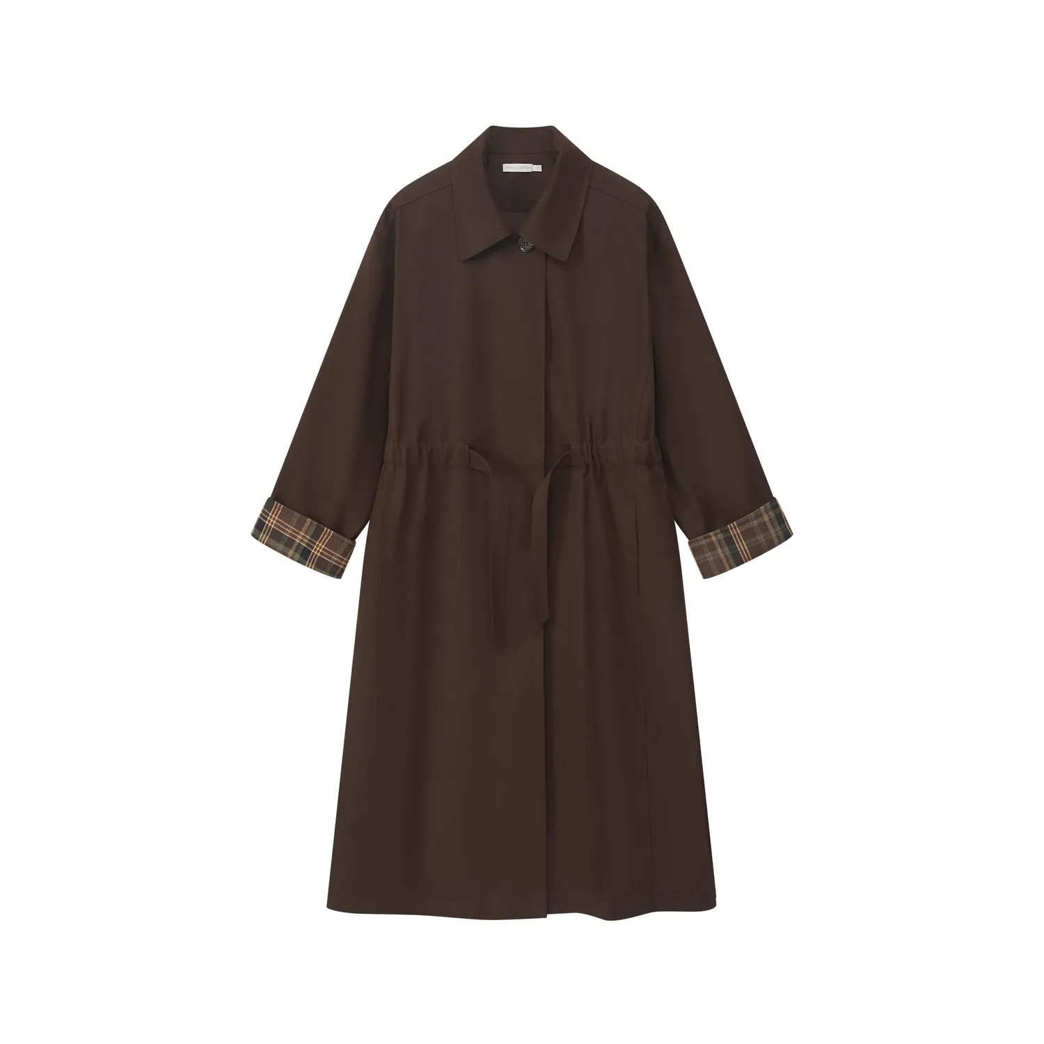 Senatex Trenchcoat mit Kordelzug Dunkelbraun Jacke Choco Bio